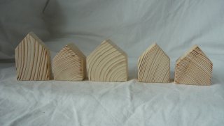 Dřevěný domeček - sada