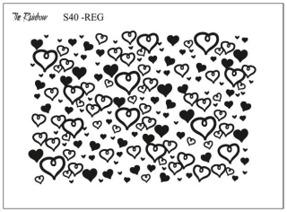 Sítotisková šablona "Hearts"